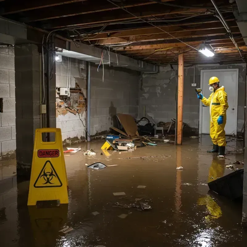 Flooded Basement Electrical Hazard in Sandy Valley, NV Property