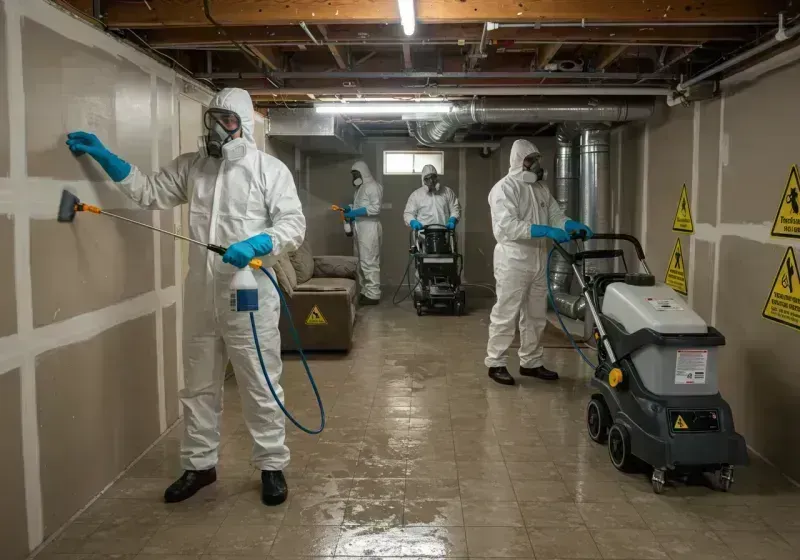 Basement Moisture Removal and Structural Drying process in Sandy Valley, NV